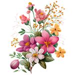 Casa si Gradina - Decoratiuni - Stickere decorative - Sticker decorativ, Flori, Multicolor, 85 cm, 1216STK-1 - Infinity.ro