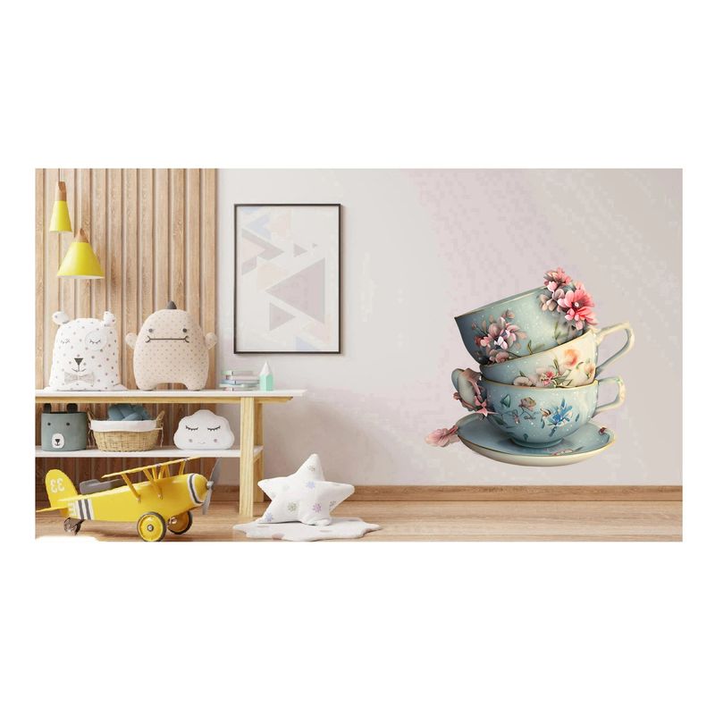Casa si Gradina - Decoratiuni - Stickere decorative - Sticker decorativ, Cesti Cafea, Turcoaz, 60 cm, 1211STK - Infinity.ro