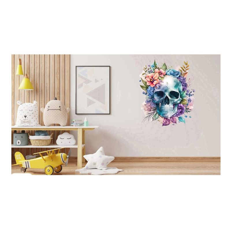 Casa si Gradina - Decoratiuni - Stickere decorative - Sticker decorativ, Craniu, Multicolor, 75 cm, 1274STK-2 - Infinity.ro