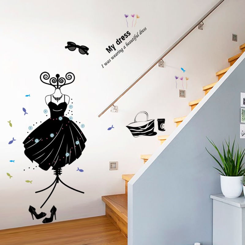 Casa si Gradina - Decoratiuni - Stickere decorative - Sticker decorativ, Moda, My dress, 110 cm, 701STK - Infinity.ro
