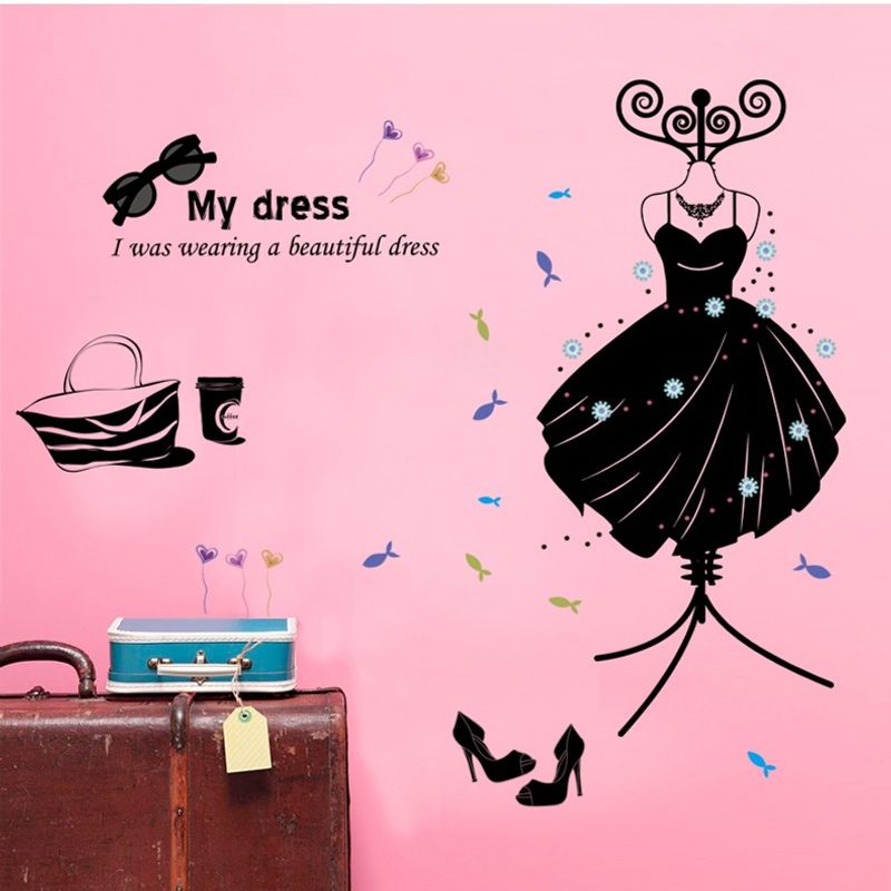 Casa si Gradina - Decoratiuni - Stickere decorative - Sticker decorativ, Moda, My dress, 110 cm, 701STK - Infinity.ro