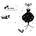 Casa si Gradina - Decoratiuni - Stickere decorative - Sticker decorativ, Moda, My dress, 110 cm, 701STK - Infinity.ro
