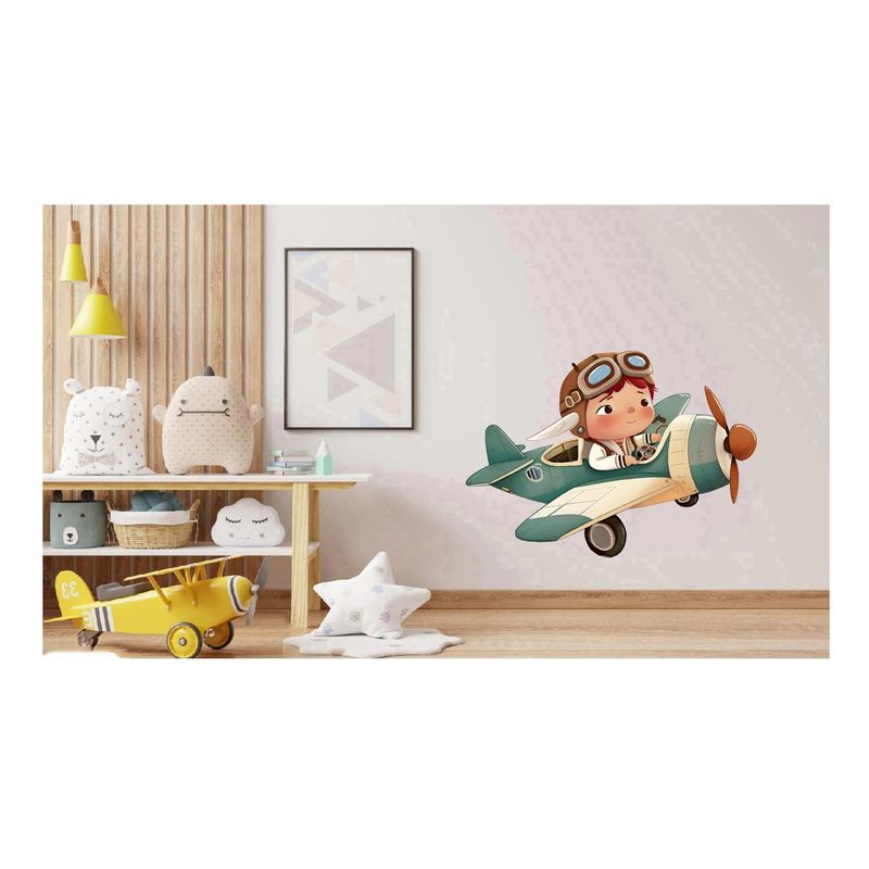 Casa si Gradina - Decoratiuni - Stickere decorative - Sticker decorativ, Elicopter, Verde, 81 cm, 1286STK - Infinity.ro