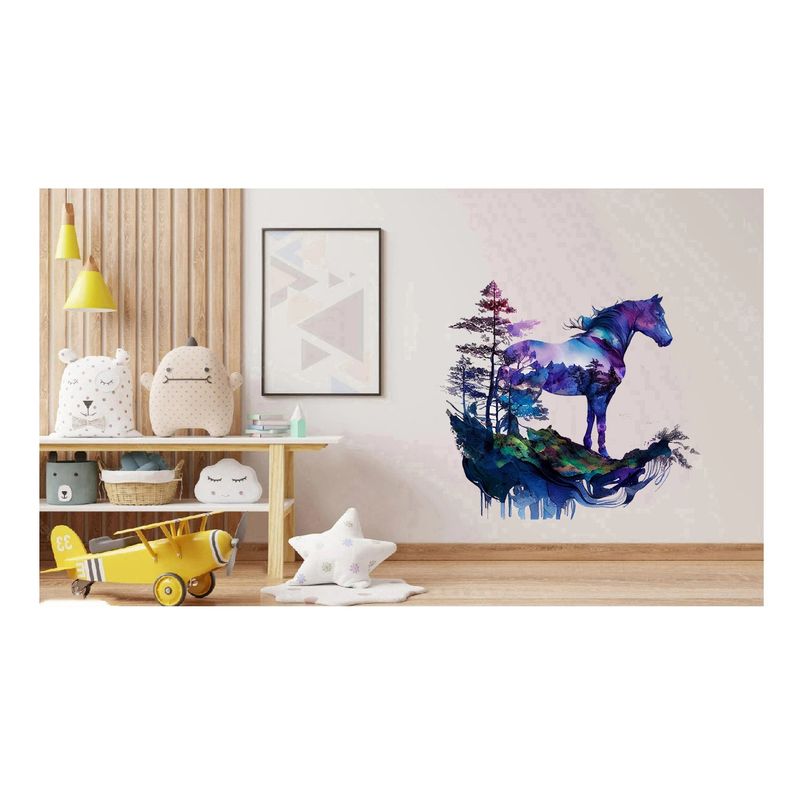 Casa si Gradina - Decoratiuni - Stickere decorative - Sticker decorativ, Cal, Multicolor, 60 cm, 1259STK-2 - Infinity.ro