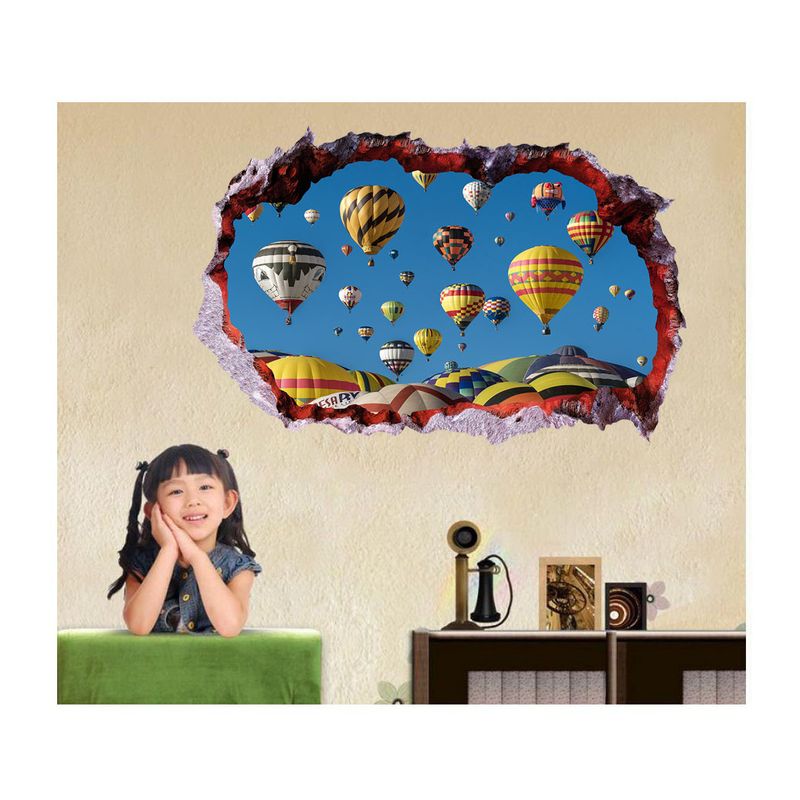 Casa si Gradina - Decoratiuni - Stickere decorative - Sticker decorativ, Gaura in perete 3D, Baloane, 85 cm, 400STK - Infinity.ro