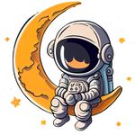 Casa si Gradina - Decoratiuni - Stickere decorative - Sticker decorativ, Astronaut, Galben, 60 cm, 1266STK-6 - Infinity.ro
