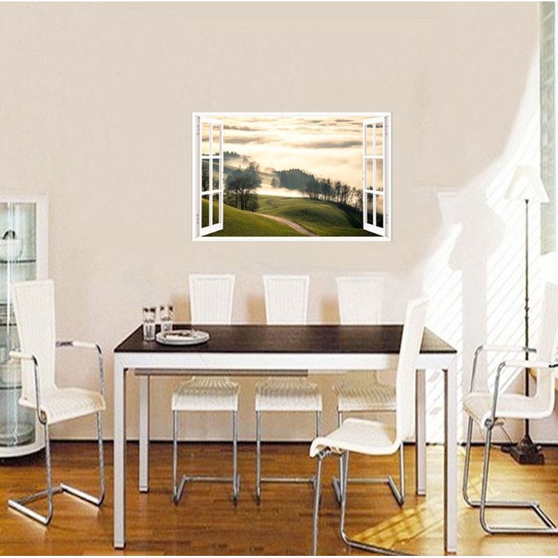 Casa si Gradina - Decoratiuni - Stickere decorative - Sticker decorativ, Fereastra 3D, Padure, 85 cm, 653STK - Infinity.ro
