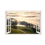 Casa si Gradina - Decoratiuni - Stickere decorative - Sticker decorativ, Fereastra 3D, Padure, 85 cm, 653STK - Infinity.ro