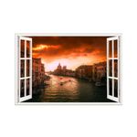 Casa si Gradina - Decoratiuni - Stickere decorative - Sticker decorativ, Fereastra 3D, Viena, 85 cm, 567STK - Infinity.ro