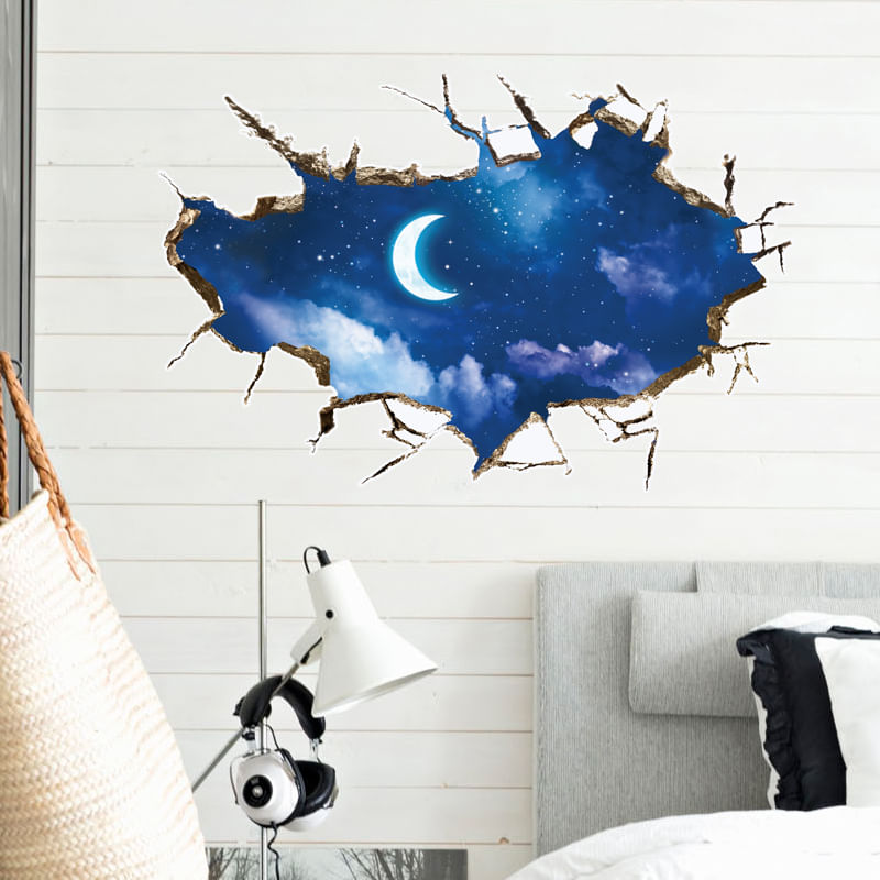 Casa si Gradina - Decoratiuni - Stickere decorative - Sticker decorativ, gaura in perete,  privire spre cer  90 cm, 125STK - Infinity.ro