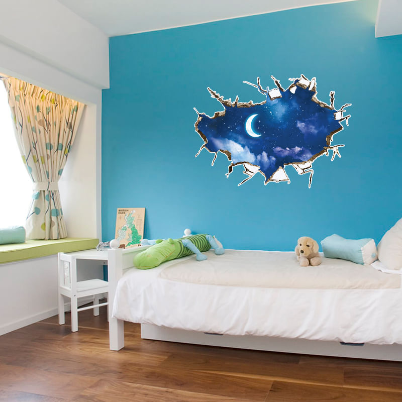 Casa si Gradina - Decoratiuni - Stickere decorative - Sticker decorativ, gaura in perete,  privire spre cer  90 cm, 125STK - Infinity.ro