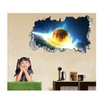 Casa si Gradina - Decoratiuni - Stickere decorative - Sticker decorativ, gaura in perete 3D,  Planeta, 85 cm, 1044STK-2 - Infinity.ro