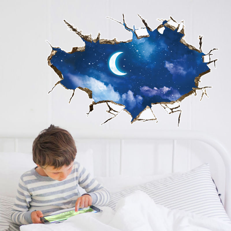 Casa si Gradina - Decoratiuni - Stickere decorative - Sticker decorativ, gaura in perete,  privire spre cer  90 cm, 125STK - Infinity.ro