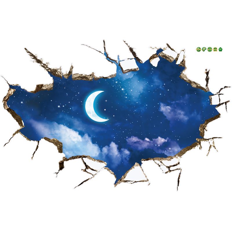 Casa si Gradina - Decoratiuni - Stickere decorative - Sticker decorativ, gaura in perete,  privire spre cer  90 cm, 125STK - Infinity.ro