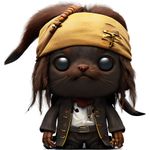 Casa si Gradina - Decoratiuni - Stickere decorative - Sticker decorativ, Pirat Motan, Maro, 63 cm, 1239STK - Infinity.ro