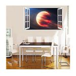 Casa si Gradina - Decoratiuni - Stickere decorative - Sticker decorativ, fereastra 3D,  Planeta, 85 cm, 1041STK - Infinity.ro