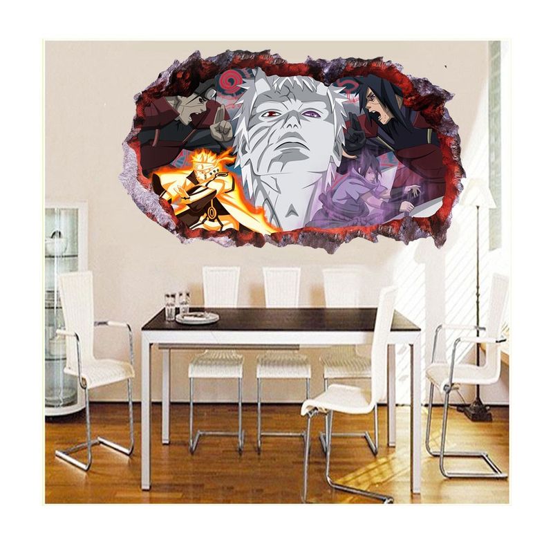 Casa si Gradina - Decoratiuni - Stickere decorative - Sticker decorativ, gaura in perete 3D, Uchiha-Uzumaki, 85 cm, 1017STK-1 - Infinity.ro