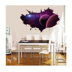 Casa si Gradina - Decoratiuni - Stickere decorative - Sticker decorativ, gaura in perete 3D,  Planeta, 85 cm, 1035STK-2 - Infinity.ro