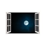 Casa si Gradina - Decoratiuni - Stickere decorative - Sticker decorativ, Fereastra 3D, Luna, 85 cm, 197STK - Infinity.ro