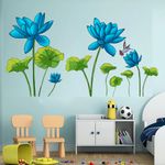 Casa si Gradina - Decoratiuni - Stickere decorative - Sticker decorativ, Flori albastre, 150 cm, 396STK - Infinity.ro