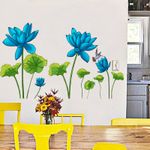 Casa si Gradina - Decoratiuni - Stickere decorative - Sticker decorativ, Flori albastre, 150 cm, 396STK - Infinity.ro