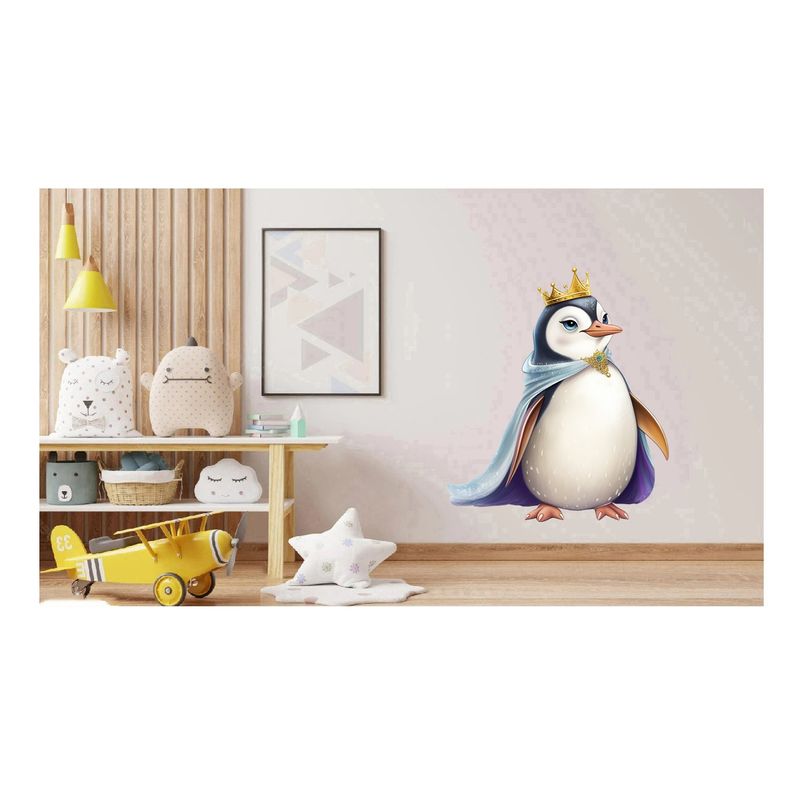 Casa si Gradina - Decoratiuni - Stickere decorative - Sticker decorativ, Pinguin Rege, Alb, 69 cm, 1277STK-6 - Infinity.ro