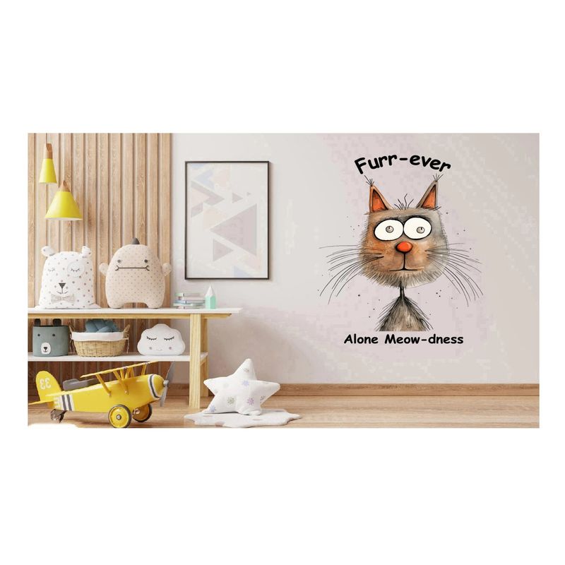 Casa si Gradina - Decoratiuni - Stickere decorative - Sticker decorativ Pisica, Gri, 76 cm, 1313STK-6 - Infinity.ro