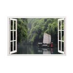 Casa si Gradina - Decoratiuni - Stickere decorative - Sticker decorativ, Fereastra 3D, Yangtze River, 85 cm, 572STK - Infinity.ro