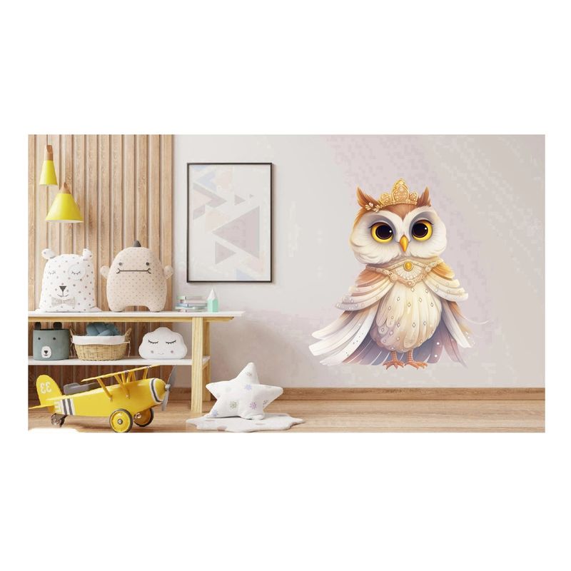 Casa si Gradina - Decoratiuni - Stickere decorative - Sticker decorativ, Bufnita, Portocaliu, 67 cm, 1295STK-6 - Infinity.ro