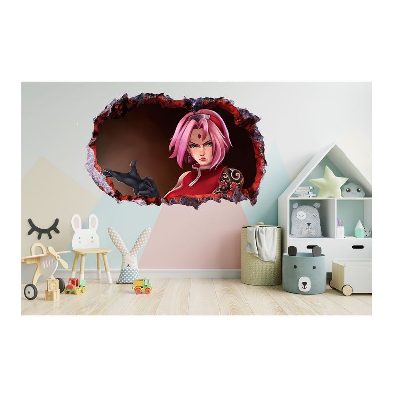 Casa si Gradina - Decoratiuni - Stickere decorative - Sticker decorativ, gaura in perete 3D,  Naruto, 85 cm, 1029STK - Infinity.ro
