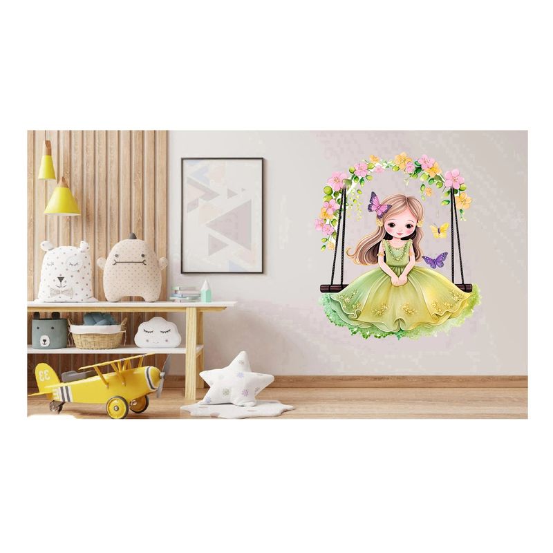 Casa si Gradina - Decoratiuni - Stickere decorative - Sticker decorativ, Mica Printesa, Verde, 70 cm, 1292STK-2 - Infinity.ro