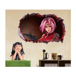 Casa si Gradina - Decoratiuni - Stickere decorative - Sticker decorativ, gaura in perete 3D,  Naruto, 85 cm, 1029STK - Infinity.ro