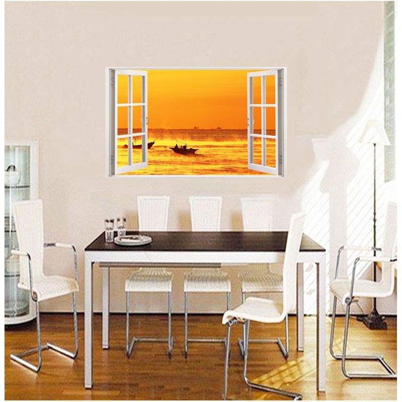 Casa si Gradina - Decoratiuni - Stickere decorative - Sticker decorativ, Fereastra 3D, Apa, 85 cm, 527STK - Infinity.ro
