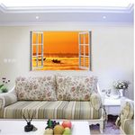Casa si Gradina - Decoratiuni - Stickere decorative - Sticker decorativ, Fereastra 3D, Apa, 85 cm, 527STK - Infinity.ro