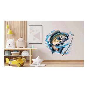 Sticker decorativ, Peste, Albastru, 62 cm, 1273STK-1