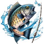 Casa si Gradina - Decoratiuni - Stickere decorative - Sticker decorativ, Peste, Albastru, 62 cm, 1273STK-1 - Infinity.ro