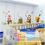 Casa si Gradina - Decoratiuni - Stickere decorative - Sticker decorativ, Animalute cu instrumente muzicale 218 cm, 99STK - Infinity.ro