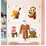 Casa si Gradina - Decoratiuni - Stickere decorative - Sticker decorativ, Animalute cu instrumente muzicale 218 cm, 99STK - Infinity.ro