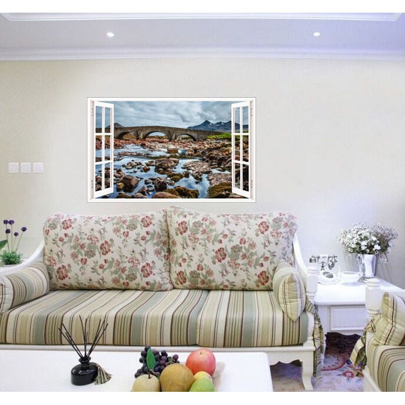 Casa si Gradina - Decoratiuni - Stickere decorative - Sticker decorativ, Fereastra 3D, Pod, 85 cm, 548STK - Infinity.ro