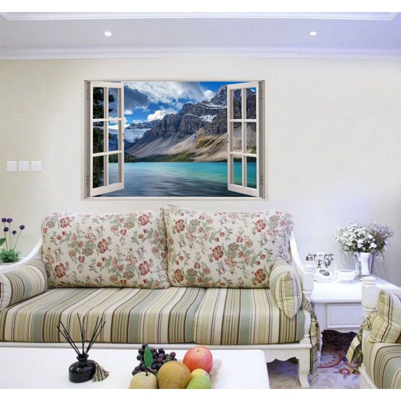 Casa si Gradina - Decoratiuni - Stickere decorative - Sticker decorativ, Fereastra 3D, Apa, 85 cm, 533STK - Infinity.ro