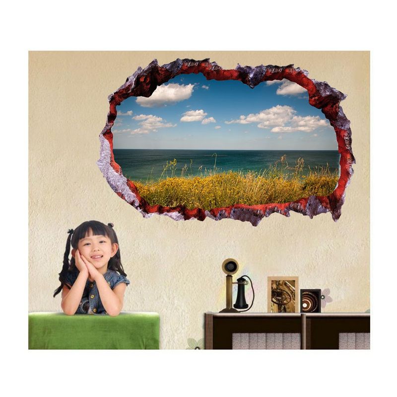 Casa si Gradina - Decoratiuni - Stickere decorative - Sticker decorativ, gaura in perete 3D,  Ocean, 85 cm, 163STK-1 - Infinity.ro