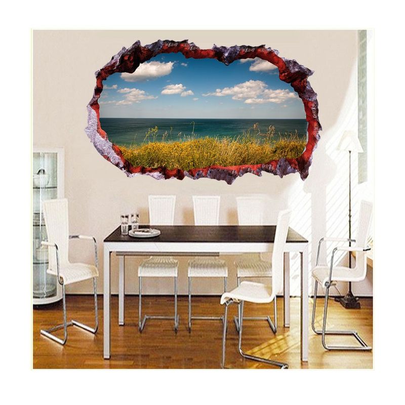 Casa si Gradina - Decoratiuni - Stickere decorative - Sticker decorativ, gaura in perete 3D,  Ocean, 85 cm, 163STK-1 - Infinity.ro