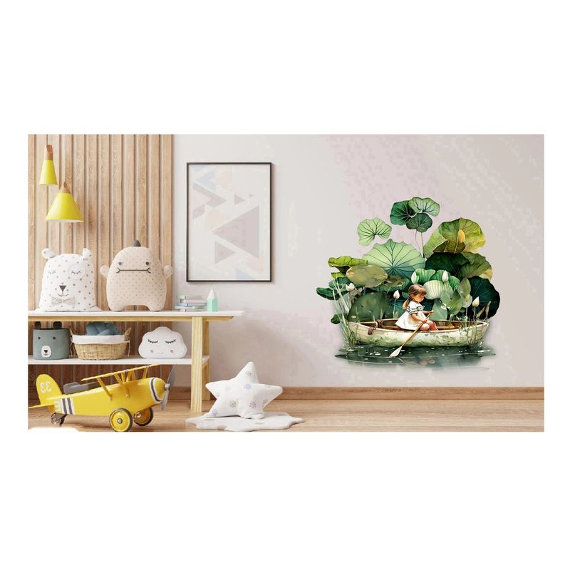 Casa si Gradina - Decoratiuni - Stickere decorative - Sticker decorativ, Fetita, Verde, 69 cm, 1283STK-4 - Infinity.ro