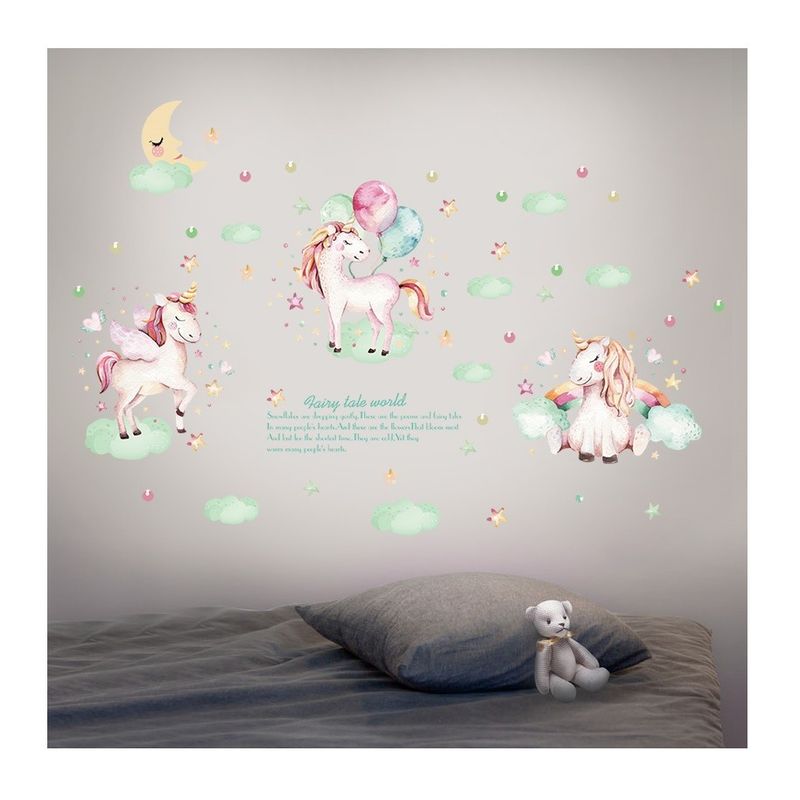 Casa si Gradina - Decoratiuni - Stickere decorative - Sticker decorativ, Poney, Fairy tale world, 116 cm, 729STK - Infinity.ro