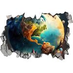 Casa si Gradina - Decoratiuni - Stickere decorative - Sticker decorativ, Planeta, Albastru, 90 cm, 1315STK-2 - Infinity.ro