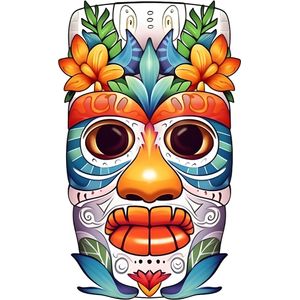 Sticker decorativ, Masca, Multicolor, 90 cm, 1288STK-7