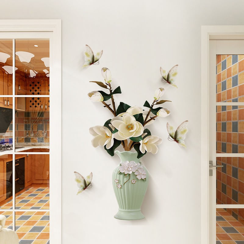 Casa si Gradina - Decoratiuni - Stickere decorative - Sticker decorativ, Vaza cu flori, 75 cm, 815STK - Infinity.ro