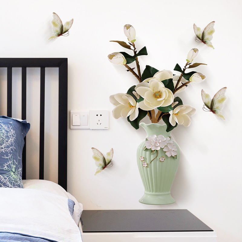 Casa si Gradina - Decoratiuni - Stickere decorative - Sticker decorativ, Vaza cu flori, 75 cm, 815STK - Infinity.ro