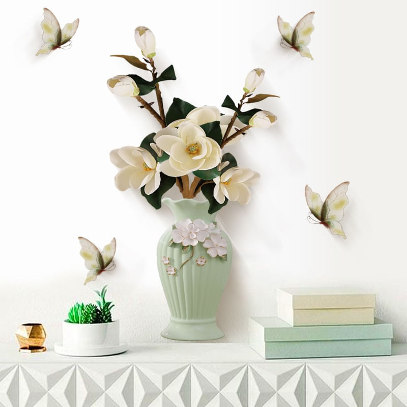 Casa si Gradina - Decoratiuni - Stickere decorative - Sticker decorativ, Vaza cu flori, 75 cm, 815STK - Infinity.ro