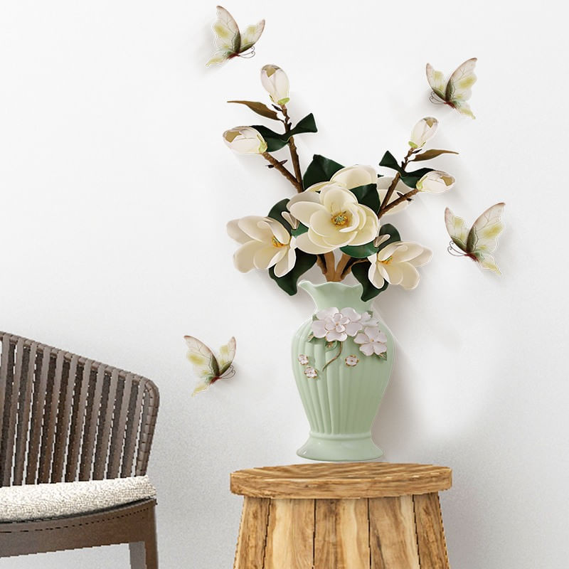 Casa si Gradina - Decoratiuni - Stickere decorative - Sticker decorativ, Vaza cu flori, 75 cm, 815STK - Infinity.ro